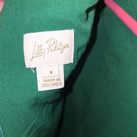 Lilly Pulitzer Green and White Checkered Kids Dress - Picture 3 of 5